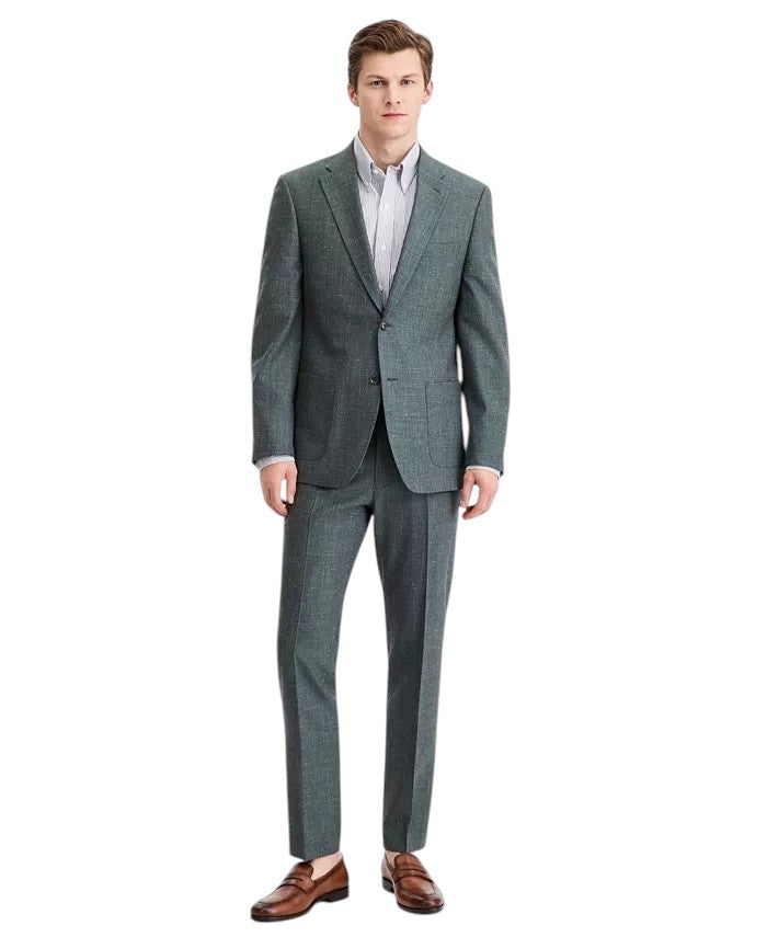 Tommy Hilfiger Mens Modern fit Wool Linen Suit Jacket Blazer 44 R Green Solid