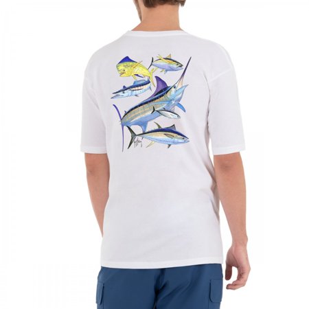 Guy Harvey Men's Graphic Short Sleeve T Shirt Bright White XL
