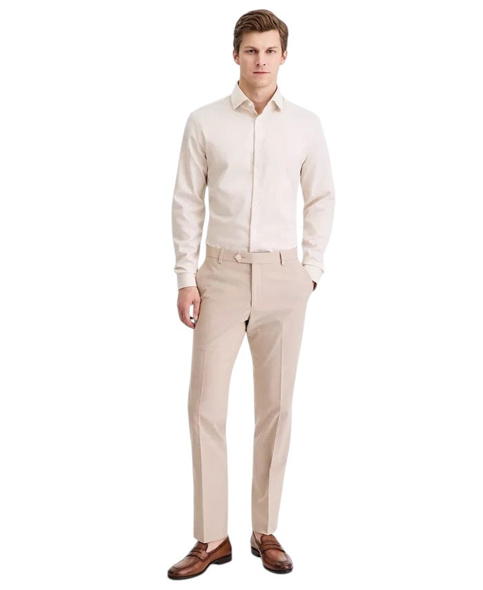 Tommy Hilfiger Mens Modern fit Dress Pants 40 / 32 Beige Solid