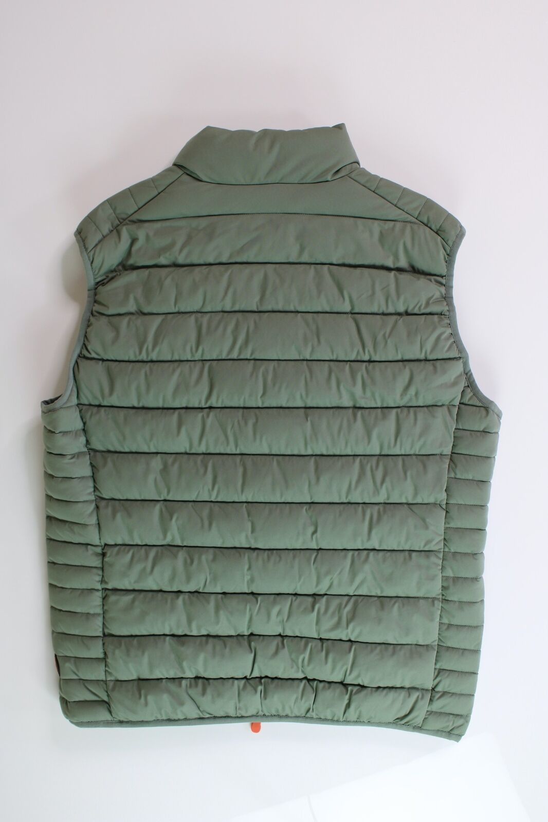 SAVE THE DUCK Mens Russel Stretch Quilt Puffer Vest Large Seawood Green