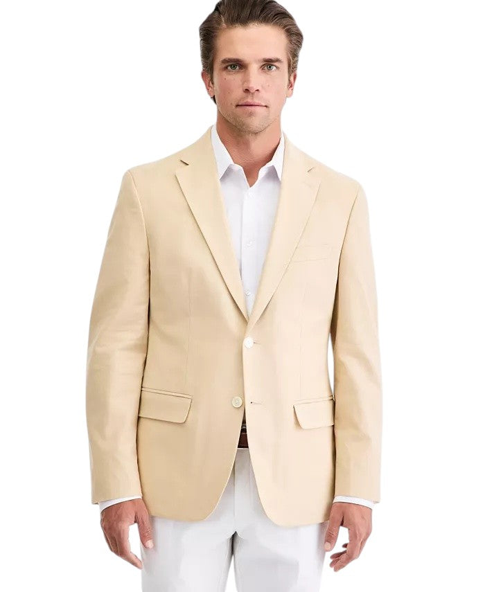 Tommy Hilfiger Mens Modern fit Linen Sport Coat Blazer 44 R Light Tan Solid
