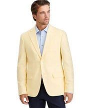 Tommy Hilfiger Mens Modern fit  Linen  Cotton Sport Coat Blazer 42 S Yellow Solid