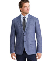 Calvin Klein Mens Slim fit Sport Coat Blazer 40 R Mid Blue Solid