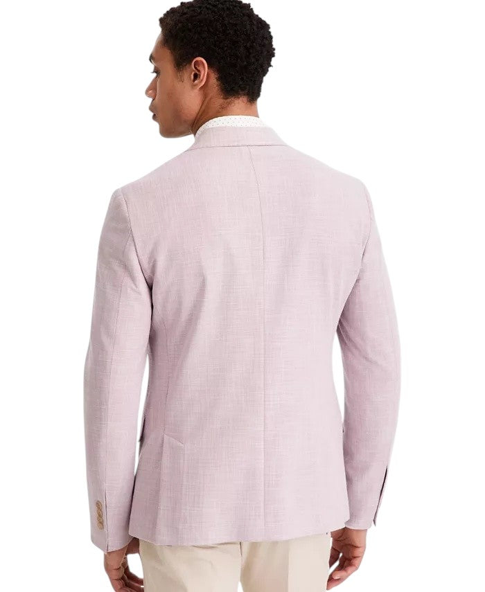 Calvin Klein Mens Slim fit Sport Coat Blazer 38 S Pink Solid
