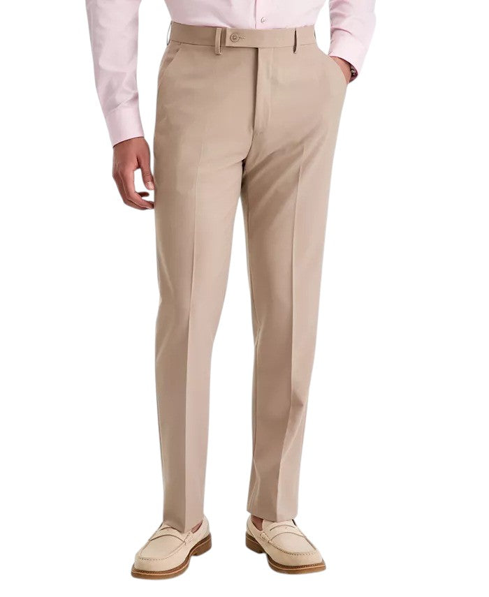 Calvin Klein Mens Slim fit Dress Pants 40 / 32 Tan Beige Solid
