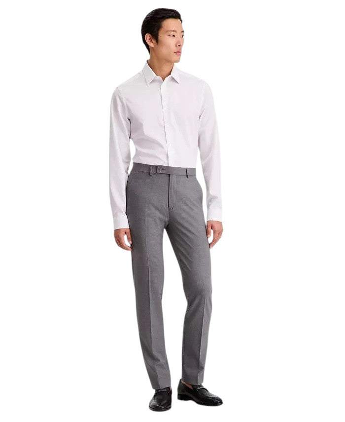 Calvin Klein Mens Slim fit Dress Pants 35 / 30 Gray Solid