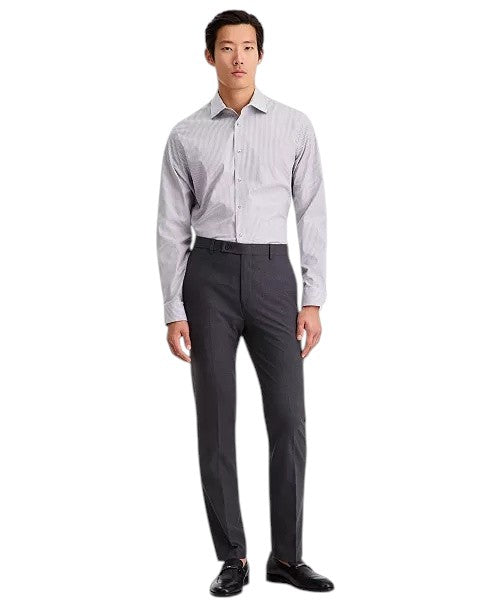 Calvin Klein Mens Slim fit Dress Pants 34 / 34 Charcoal Solid