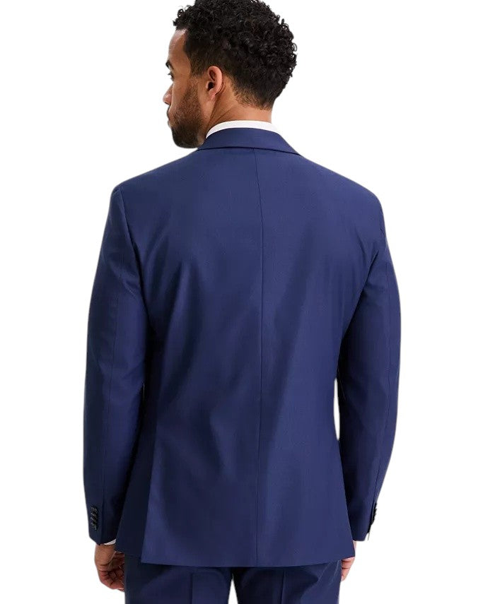 Alfani Mens Slim fit Suit Jacket Blazer 36 S Blue Solid Stretch