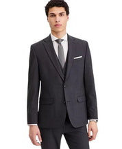 Bar Iii Mens Slim fit Wool Suit Jacket Blazer 36 S Charcoal Grey Solid Stretch