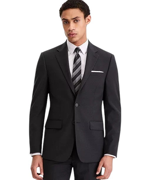 Calvin Klein Mens Slim fit Wool Suit Jacket Blazer 38 R Charcoal Gray Solid