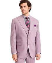 Tayion Mens Classic fit Suit Jacket Blazer 44 R Coral Pink Solid