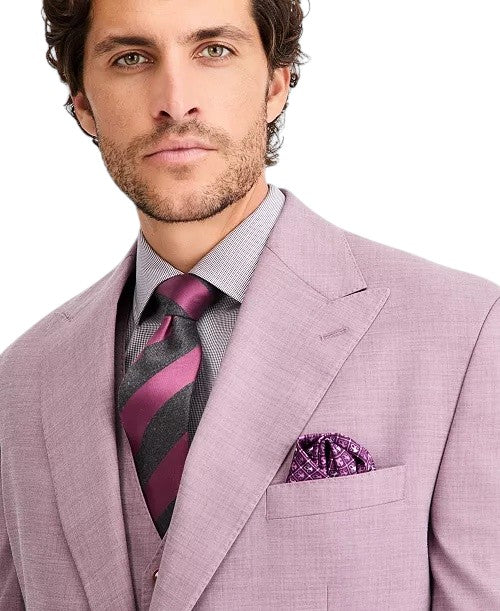 Tayion Mens Classic fit Suit Jacket Blazer 44 R Coral Pink Solid