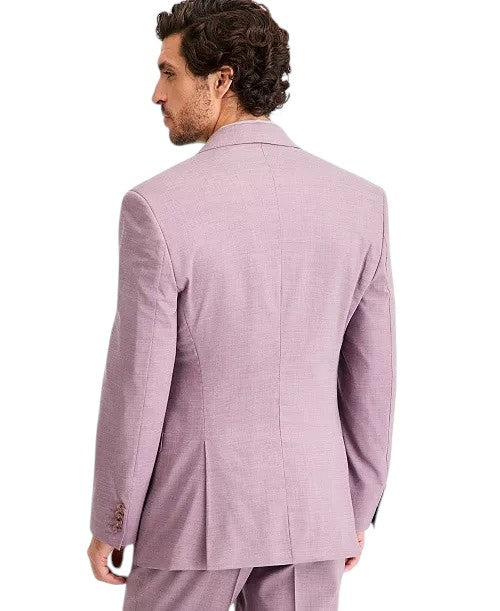 Tayion Mens Classic fit Suit Jacket Blazer 44 R Coral Pink Solid