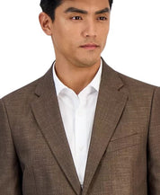 Nautica Mens Modern fit Linen Sport Coat Blazer 38 S Brown Solid Stretch