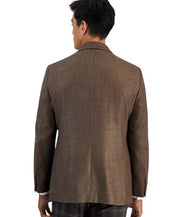 Nautica Mens Modern fit Sport Coat Blazer 44 L Brown Solid Stretch