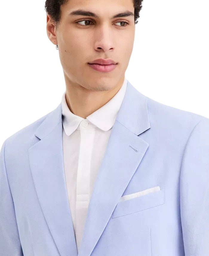Nautica Mens Modern fit Cotton Sport Coat Blazer 44 S Light Blue Solid
