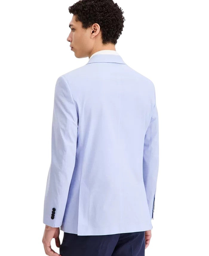 Nautica Mens Modern fit Cotton Sport Coat Blazer 44 S Light Blue Solid