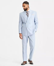 Tayion Mens Classic fit Suit Jacket Blazer 42 S Blue Solid