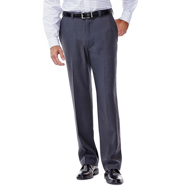 Haggar Mens Classic fit Dress Pants 38 / 30 Gray Solid