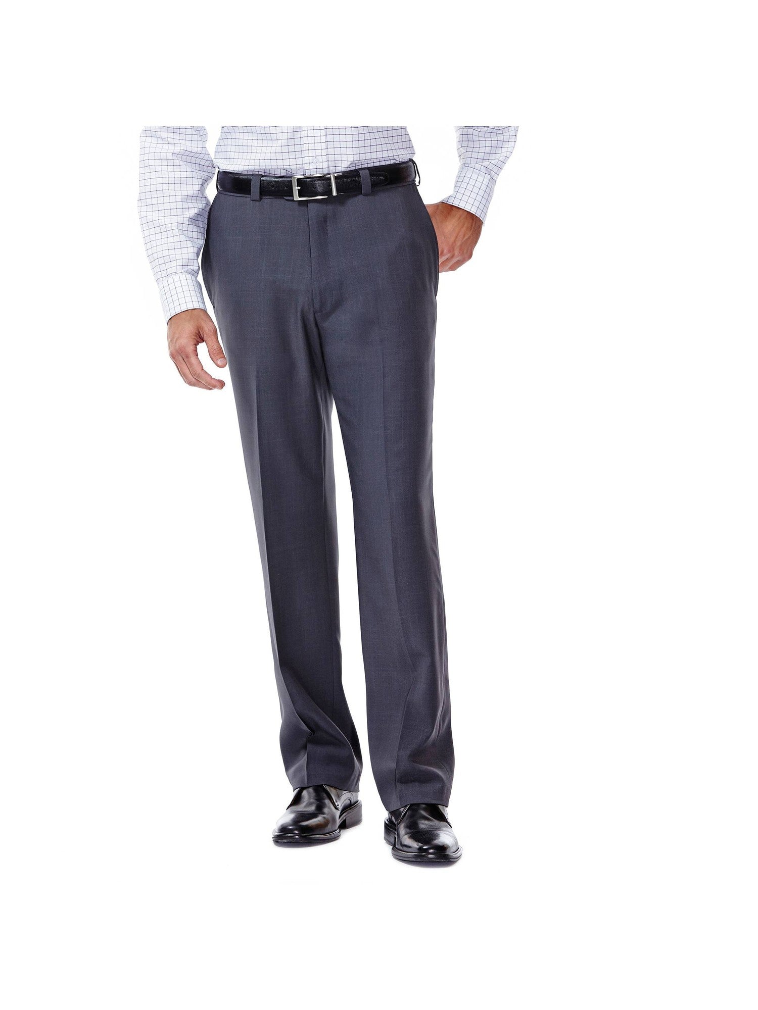 Haggar Mens Classic fit Dress Pants 40 / 29 Gray Solid