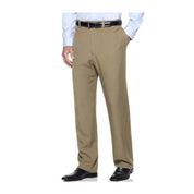Haggar Mens Classic fit Dress Pants 32 / 32 Beige Solid