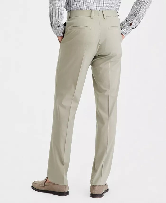 Hugo Boss Mens Modern fit Wool Dress Pants 33 / 30 Seagrass Green Solid
