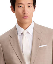 Hugo Boss Mens Modern fit Suit Jacket Blazer 44 R Tan Beige Solid