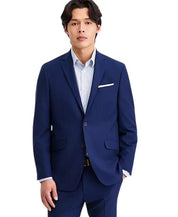 Kenneth Cole Mens Slim fit Suit Jacket Blazer 36 R Blue Solid Stretch