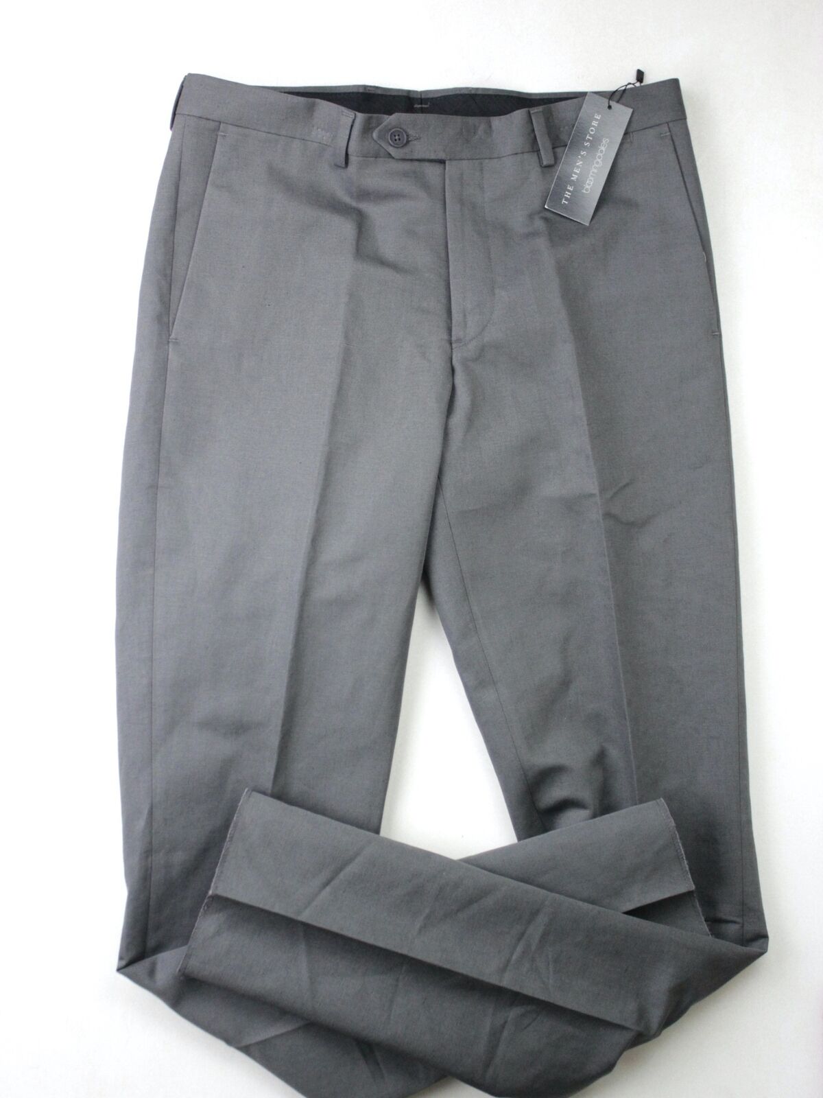 The Men's Store Cotton & Linen Slim Fit Size 40 Dress Pants Grey