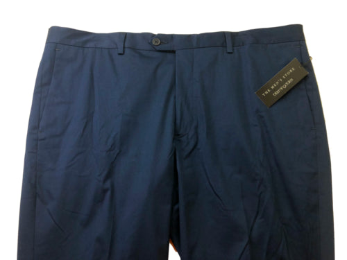 Mens Store Bloomingdales Stretch Cotton Slim Fit Dress Pants Navy Blue Size 34