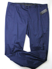 Mens Store Bloomingdales Stretch Cotton Slim Fit Dress Pants Navy Blue Size 34