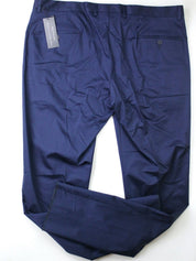 Mens Store Bloomingdales Stretch Cotton Slim Fit Dress Pants Navy Blue Size 34