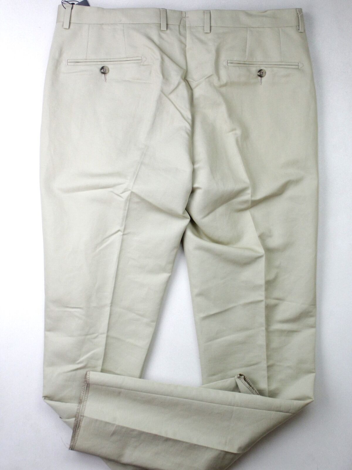 The Men's Store Bloomingdales Cotton & Linen Slim Fit Tan Size 40 Dress Pants