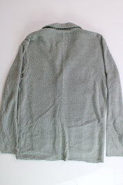 The Men's Store  Melange Knit Cardigan Jacket Medium Green Sweater