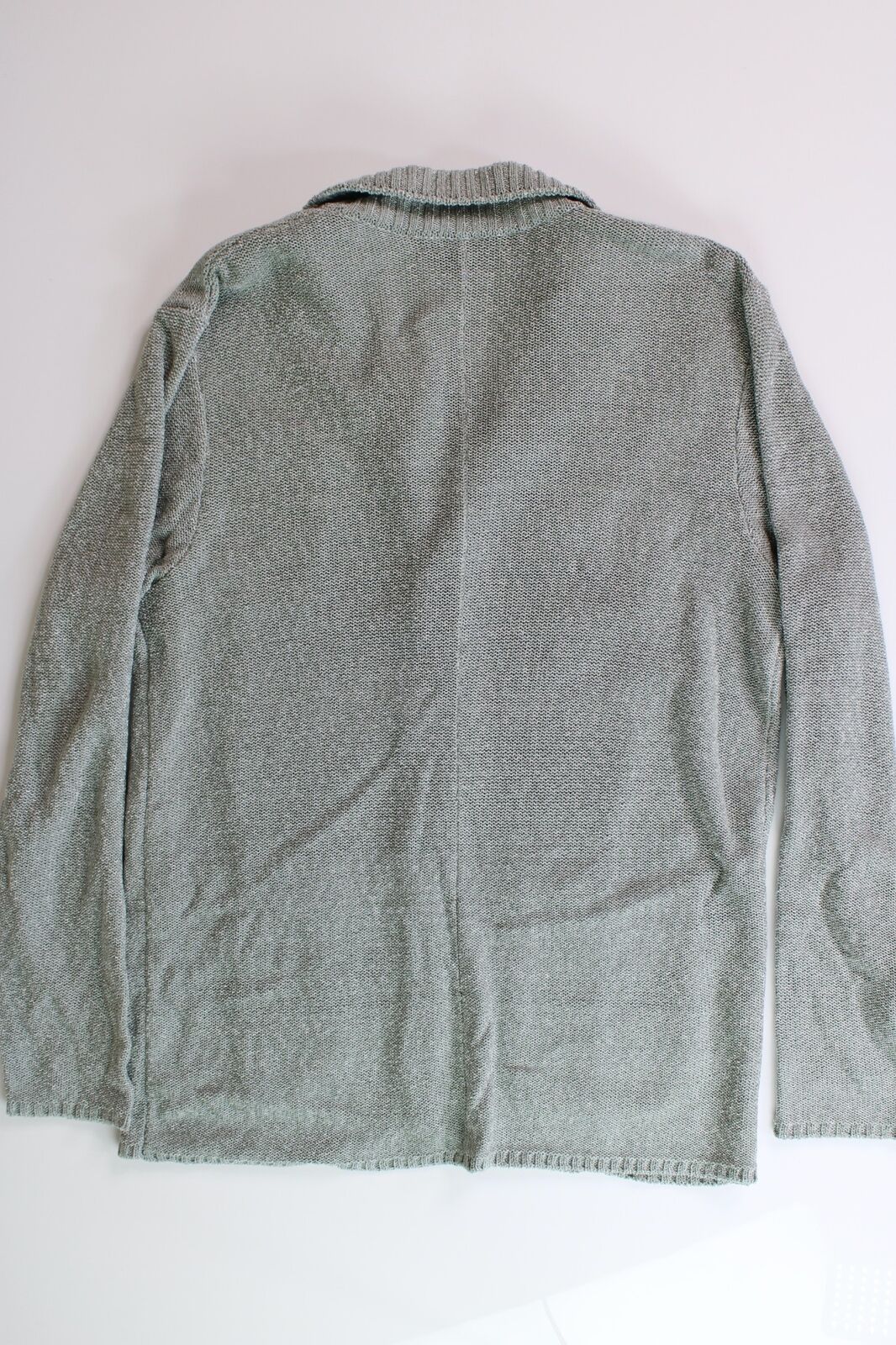 The Men's Store Bloomingdales Melange Knit Cardigan Jacket Small Green Sweater