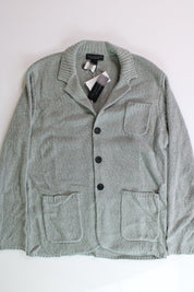 The Men's Store Bloomingdales Melange Knit Cardigan Small Green Sweater