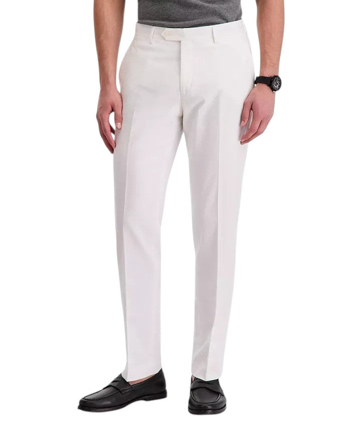 Tommy Hilfiger Mens Modern fit Linen Cotton Dress Pants 40 / 32 White Solid