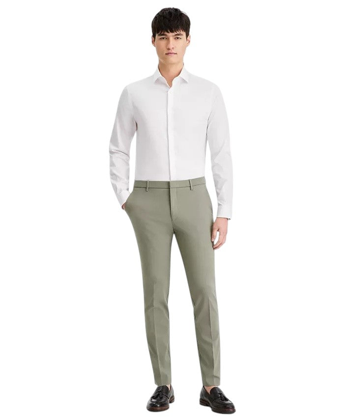 Tommy Hilfiger Mens Modern fit Dress 40 / 30 Olive Green Solid