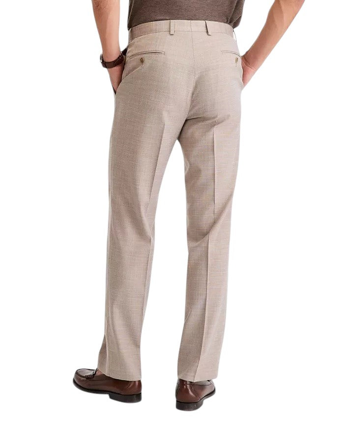 Michael Kors Men's Classic-Fit Sharkskin Dress Pants 40 / 30 Light Brown