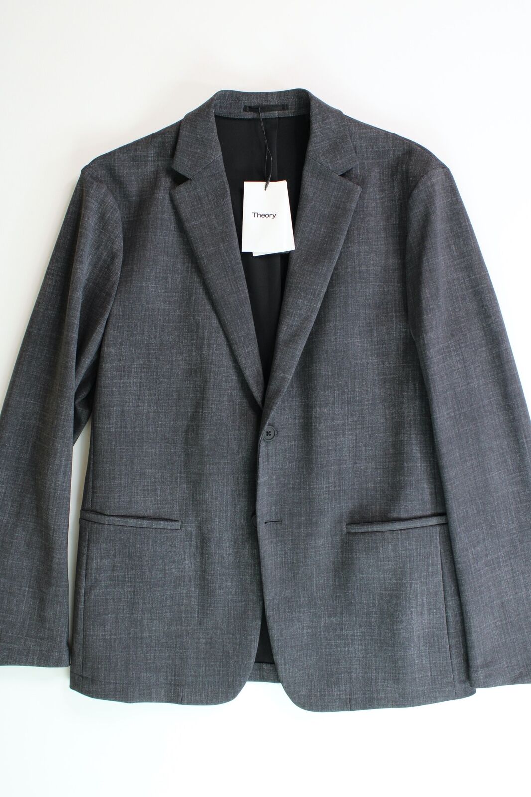 Theory Men's Clinton Slim Sport Coat 40R DPK W Precision Print Grey Melange