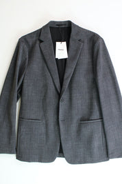 Theory Men's Clinton Slim Sport Coat 40R DPK W Precision Print Grey Melange