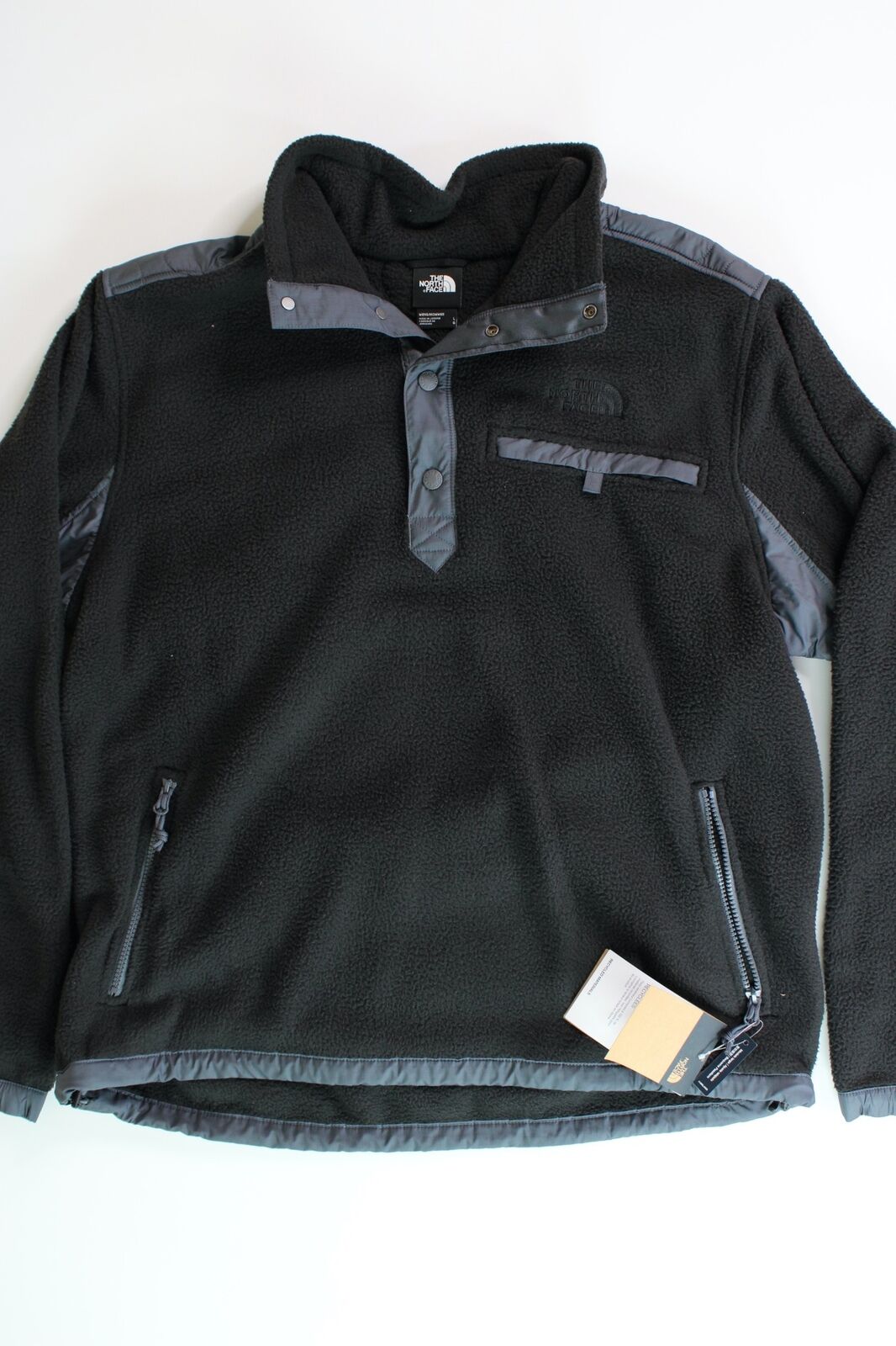 THE NORTH FACE Men's Royal Arch Snap Fleece Pullover Jacket Medium Black