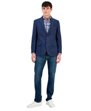 Nautica Mens Modern fit Wool Sport Coat Blazer 44 L Blue Check