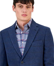 Nautica Mens Modern fit Wool Sport Coat Blazer 44 L Blue Check