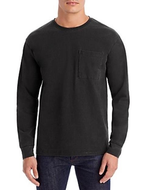 Rails Mens Cyd Relaxed Fit Pocket Long Sleeve T Shirt Large Black