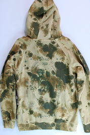 PRPS Mens Resolve Tie Dye Cotton Graphic Hoodie Sweatshirt Small Tan Green