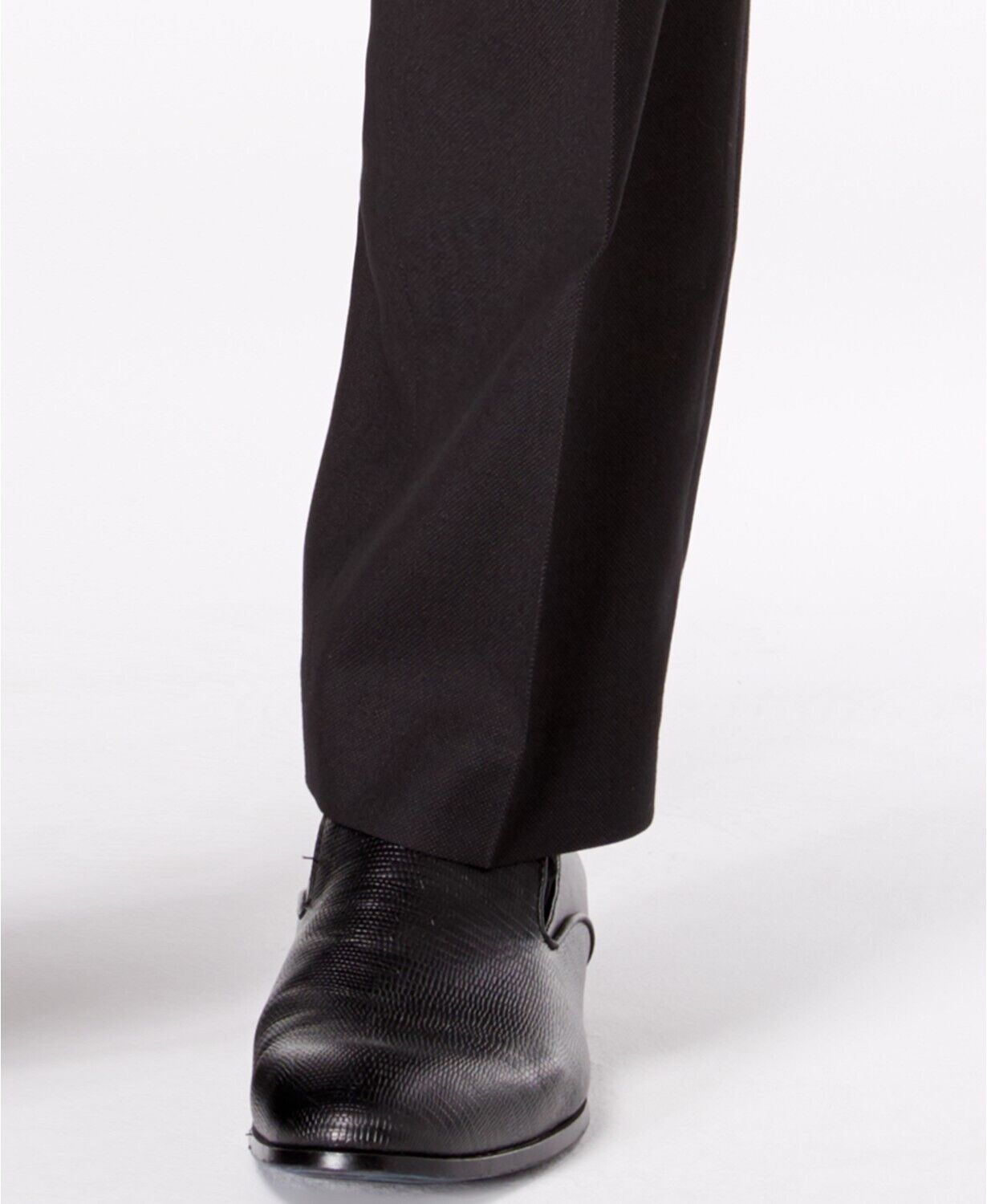 Andrew Marc Mens Modern fit 2 Piece Suit 40 L / 33 Waist Black Solid Stretch