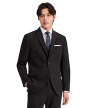 Kenneth Cole Mens Slim fit 3 Piece Vested Suit 42 S Pants 35 / 32 Black Solid