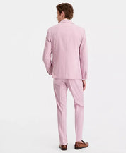 Kenneth Cole Mens Slim fit 2 Piece Suit 42 R Pants 35 / 32 Pink Solid