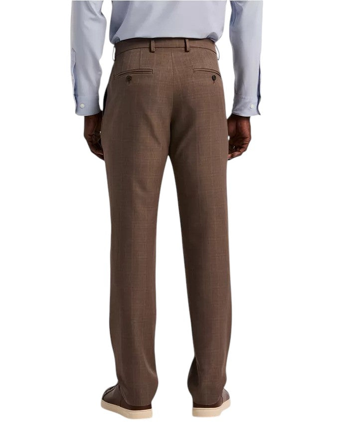 Perry Ellis Portfolio Mens Modern fit Dress Pants 38 / 29 Raindrum Brown Plaid